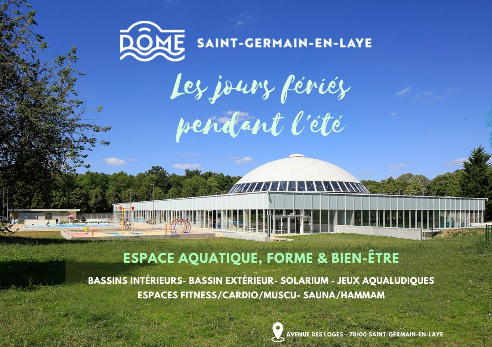 visuel avec le dôme vu de l'extérieur en fond