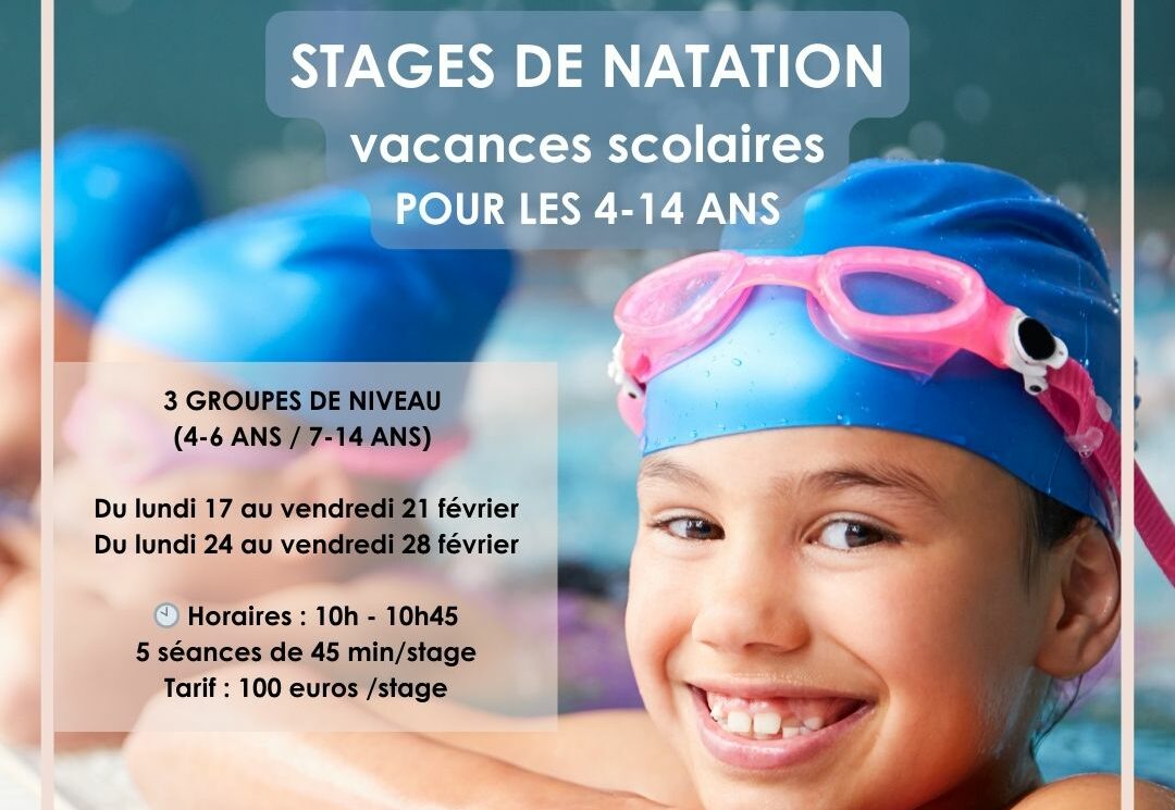 stages de natation pendant les vacances d'hiver de février 2025